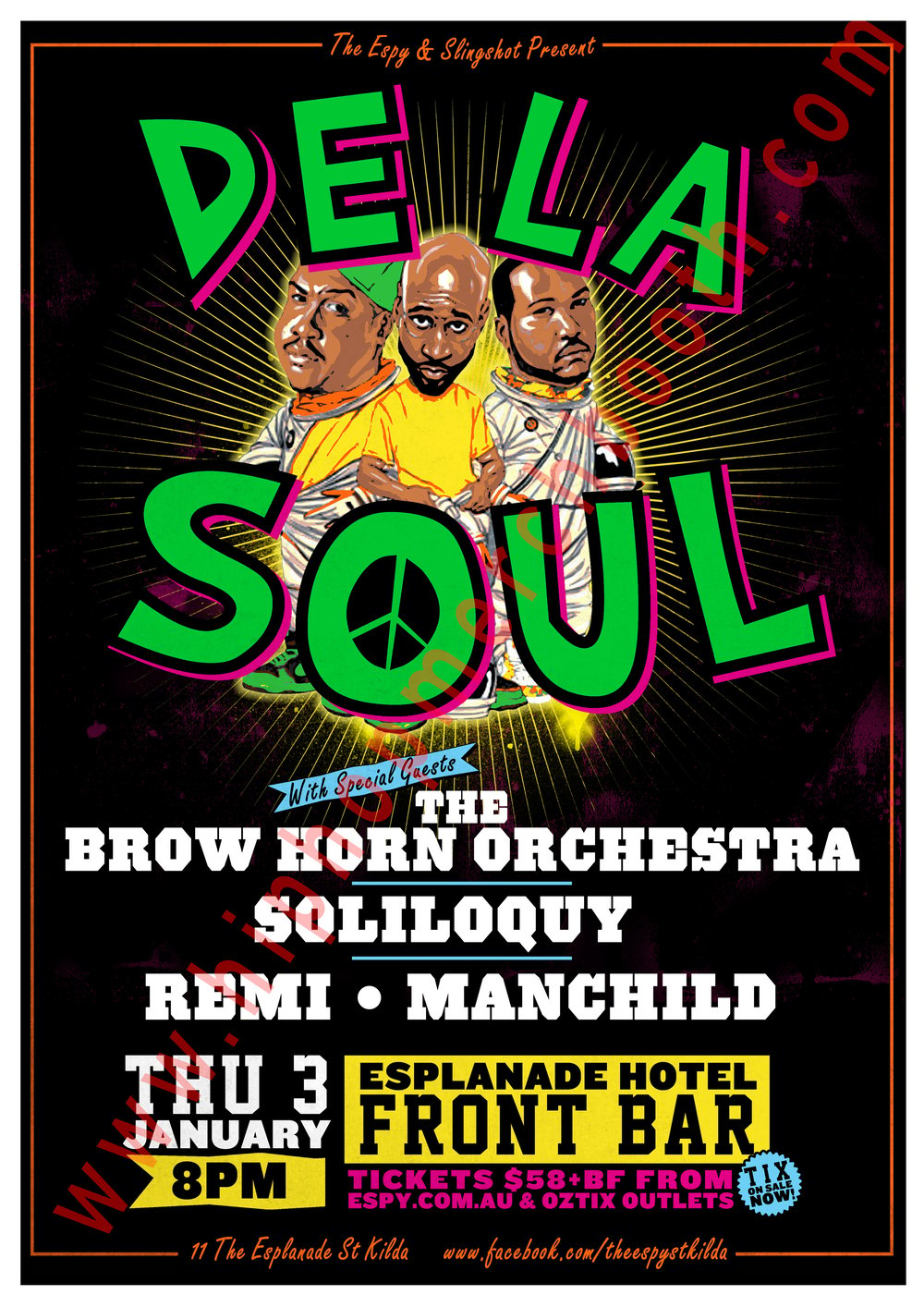 De La Soul - Framed Melb poster